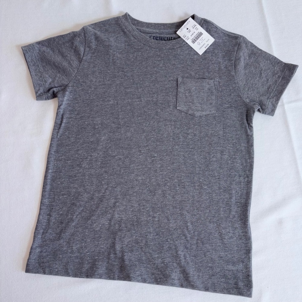 Crewcuts T-Shirt 2-Pack Size 4-5 Navy Gray NEW Pocket Tee AH476 Short Sleeve - Picture 7 of 8